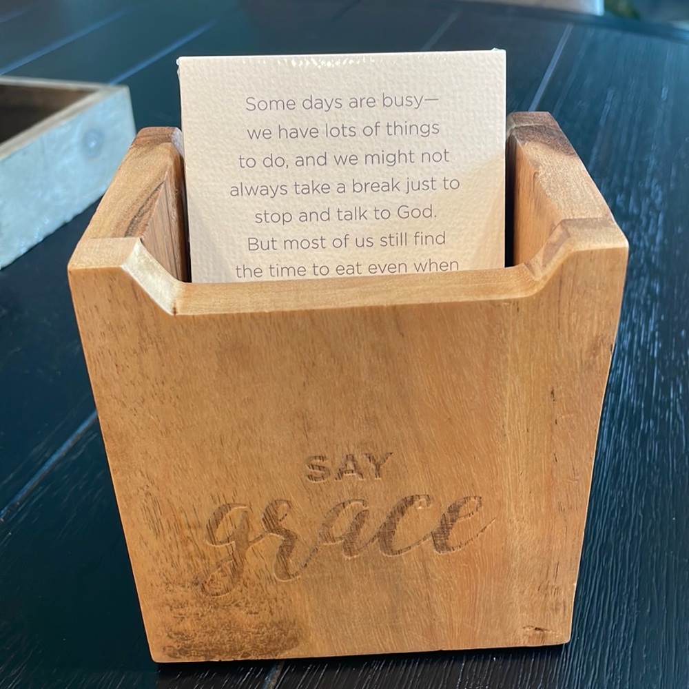 Mary & Martha Say Grace Mealtime Prayer Box + Cards